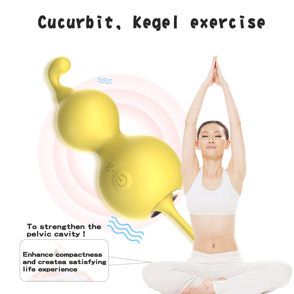 Gourd Heating G-spot Vibrator Anal Plug Vaginal Balls Kegel Exerciser For Adult