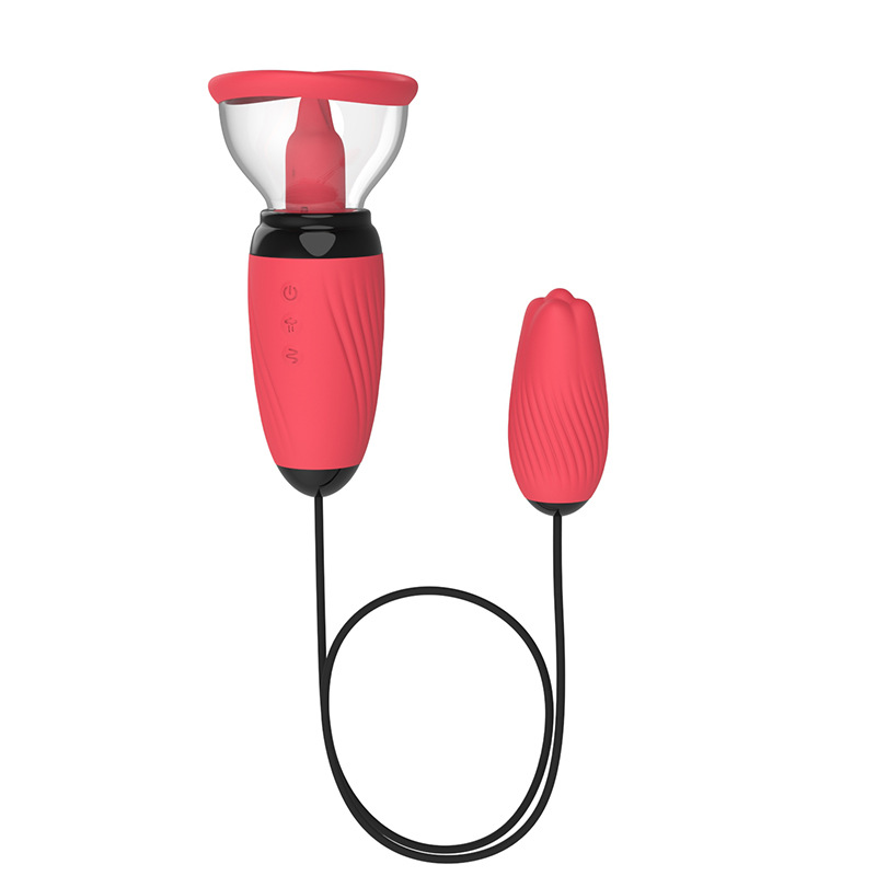 3 In 1 Sucking Vibrating Tongue Licking Egg Vibrator Nipple Stimulator
