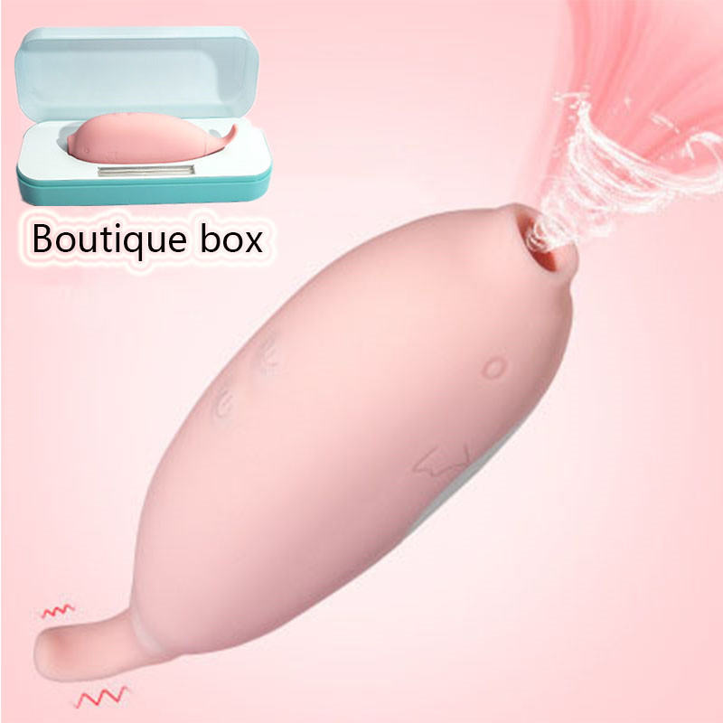 Blue Whale Sucking Vibrator Female Masturbator
