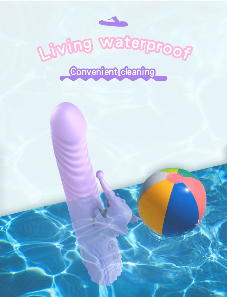 Cute Elephant Tongue Licking Vibrating Telescopic Warming Dildo Vibrator