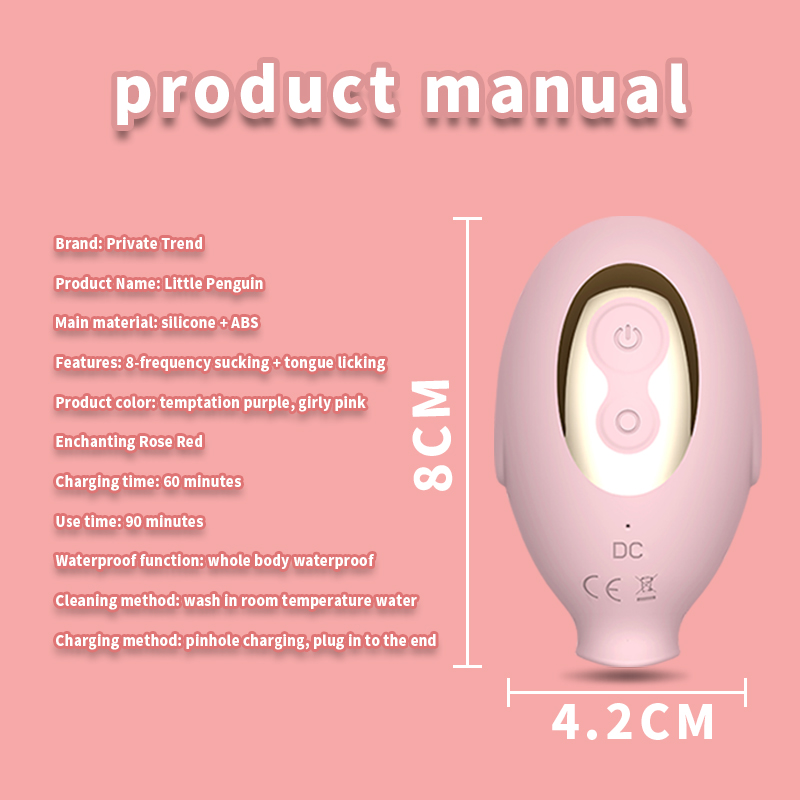 Suction Tongue Licking Penguin Vibrator