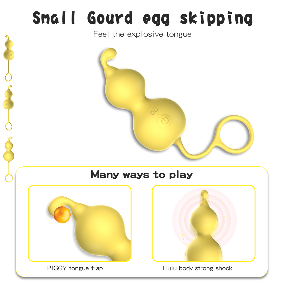 Gourd Heating G-spot Vibrator Anal Plug Vaginal Balls Kegel Exerciser For Adult