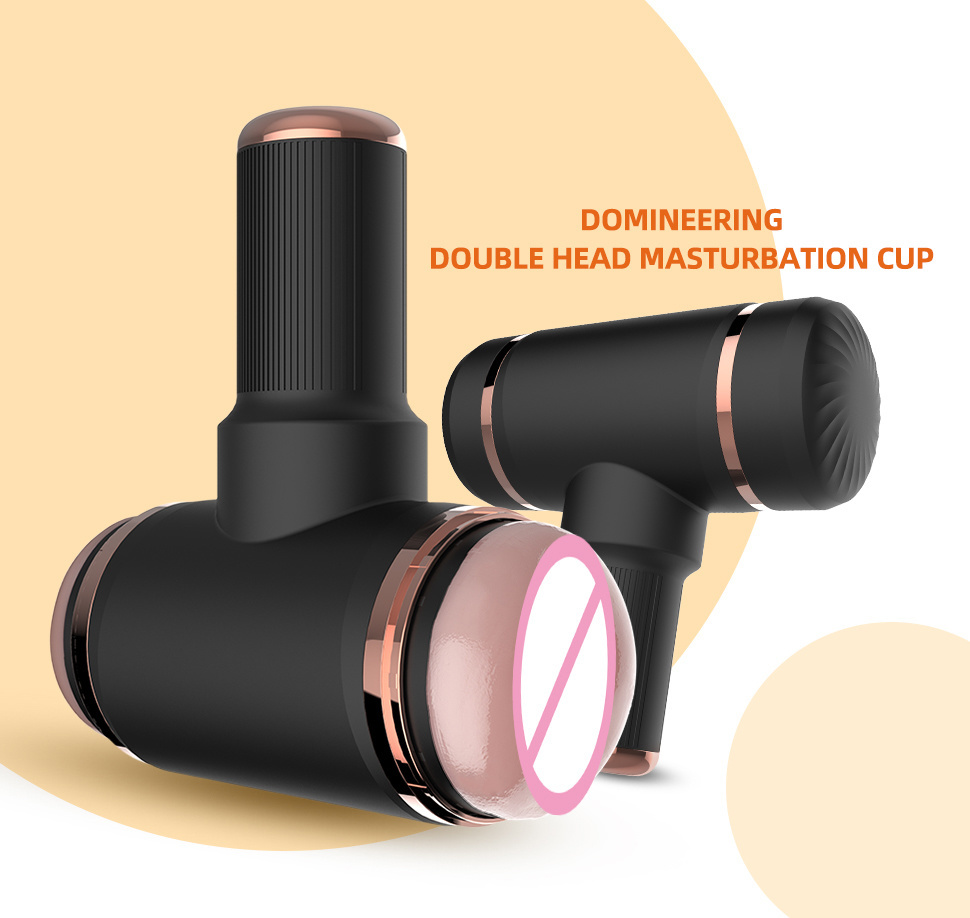 Automatic Telescopic Simulation Phonation Double Channel Masturbator Cup