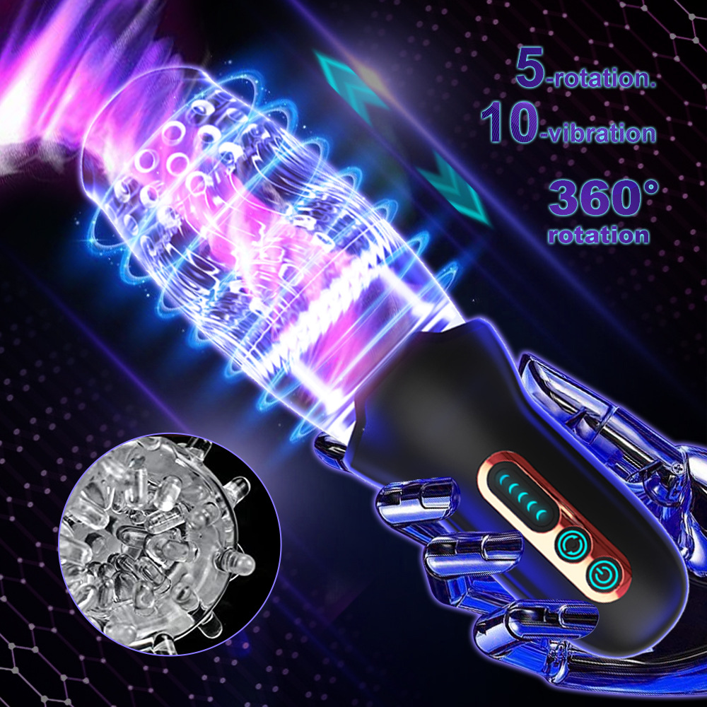 2.0 Version Rose Rotating Vibrating Oral Sex Masturbation Cup