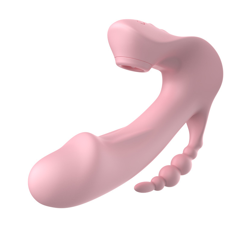3 In 1 Clitoris Sucking Rotating Beads Dildo Wireless Remote Control Vibrator For Women