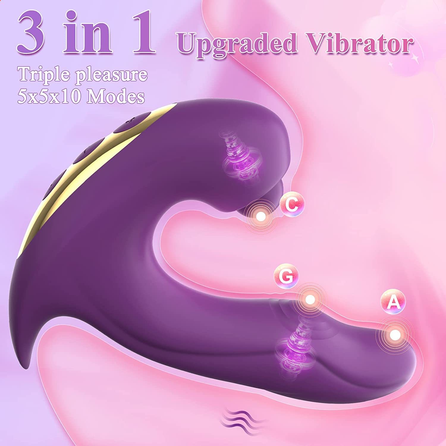 3 In 1 Flapping Sucking And Wearable Panty Vibrator