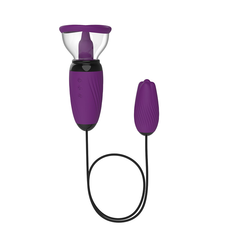 3 In 1 Sucking Vibrating Tongue Licking Egg Vibrator Nipple Stimulator