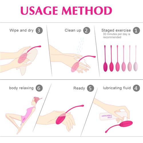 6 Pcs/Set Flower Color Kegel Ball
