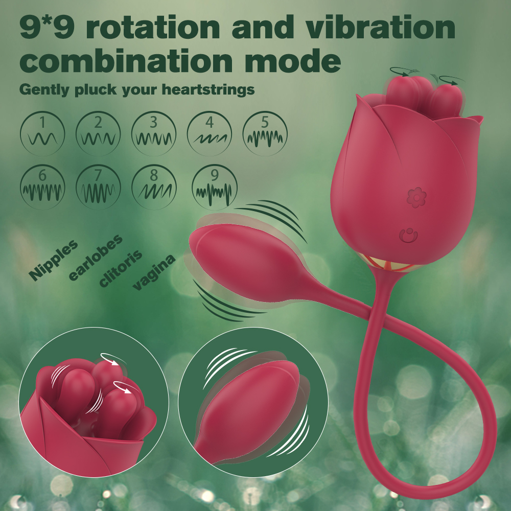 2 In 1 Rose Toy With Bullet Vibrator