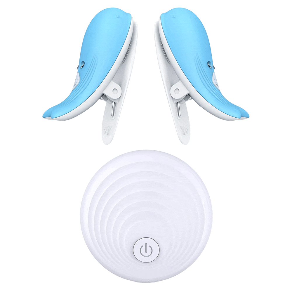Wireless Remote Control Strong Shock Dolphin Nipple Breast Clip