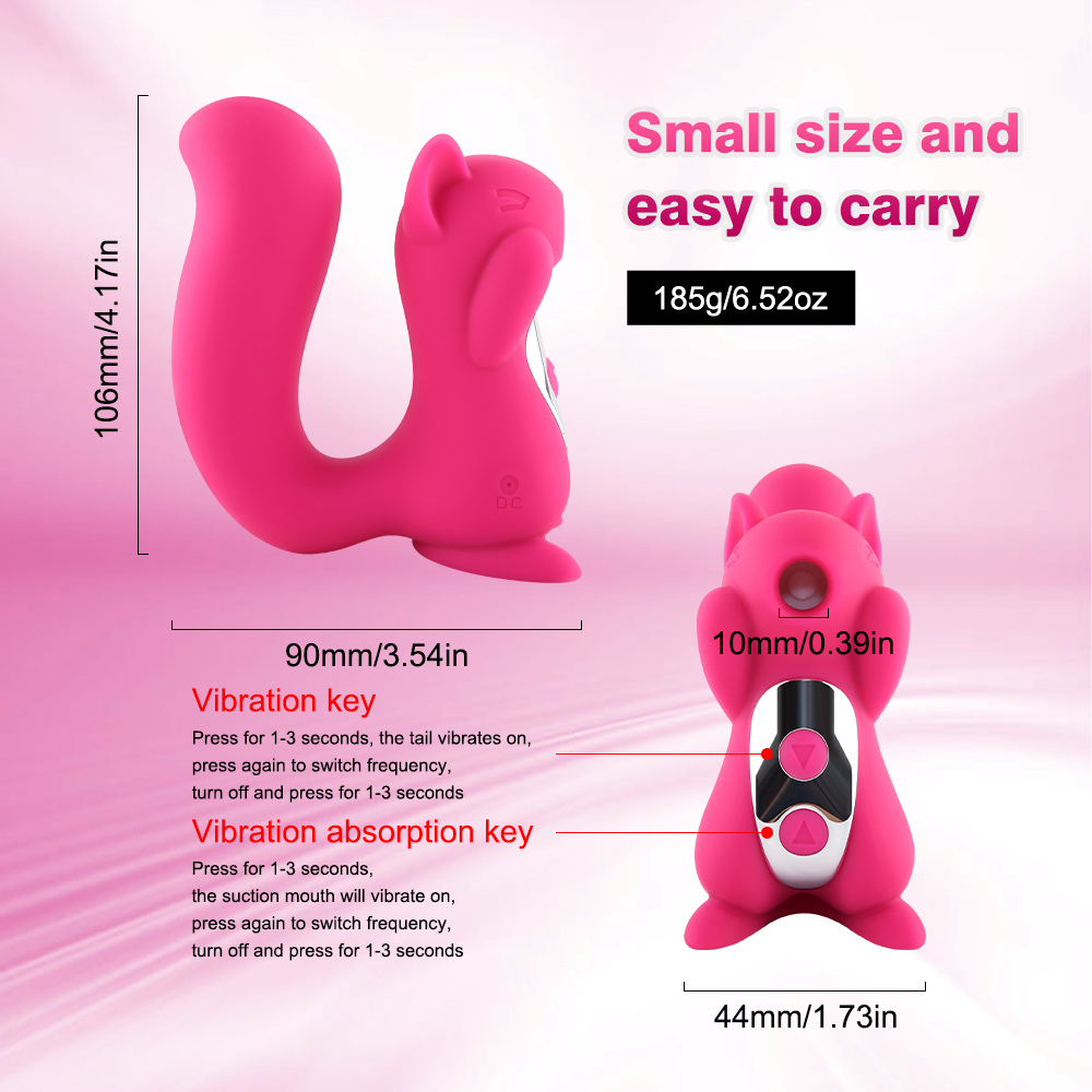 Squirrel Suction Vibrator Clitoral G-spot Stimulator