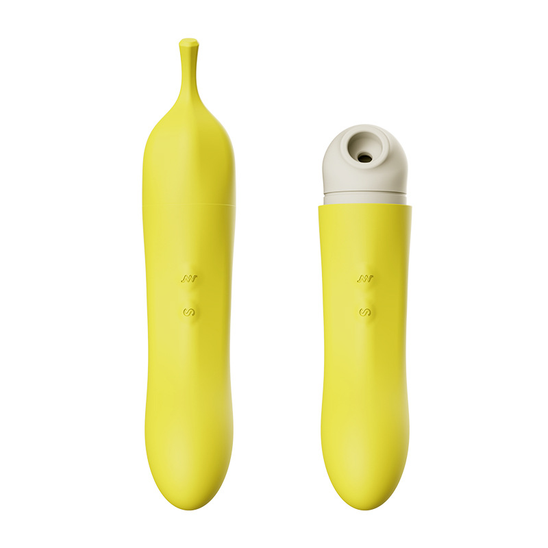 Cute Banana Vibrator Sucking G-spot Clitoris Stimulator