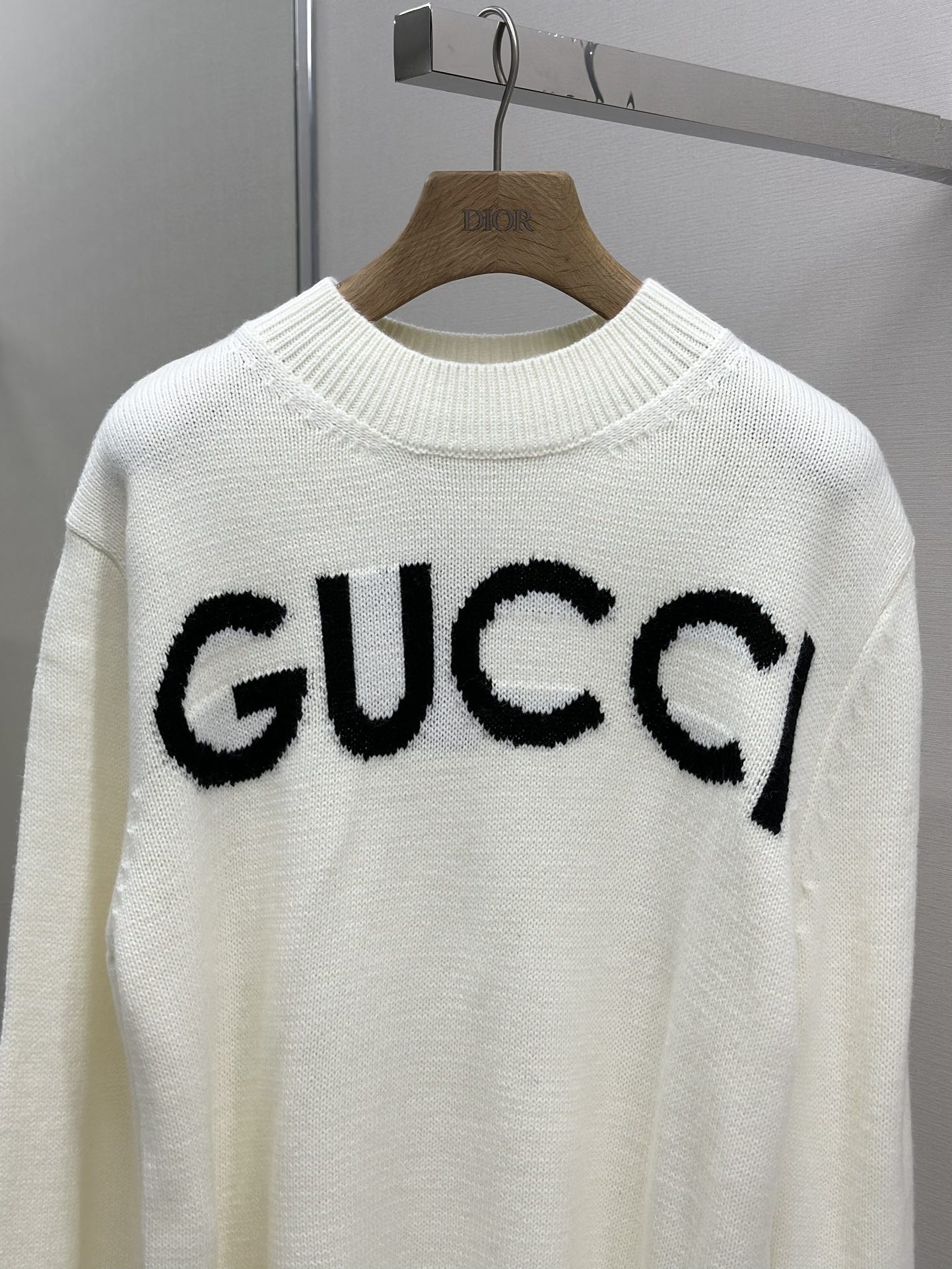 Gucci New product logo round neck long-sleeved sweater with hollow embroidery