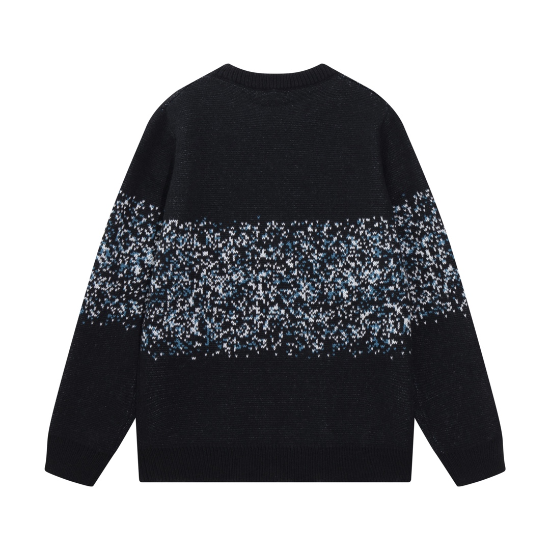 AMIRI new style neckline personalized logo embroidered jacquard seahorse wool sweater
