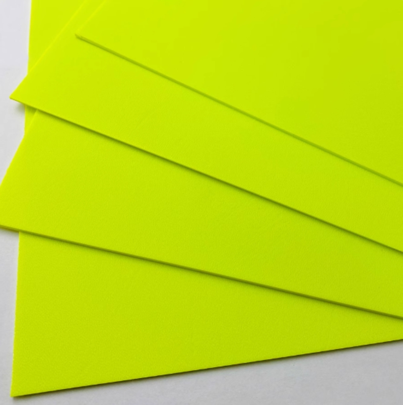 Kydex Sheet 1.5mm/20.mm Blue/Fluorescent green Thermoplastic for DIY Sheath