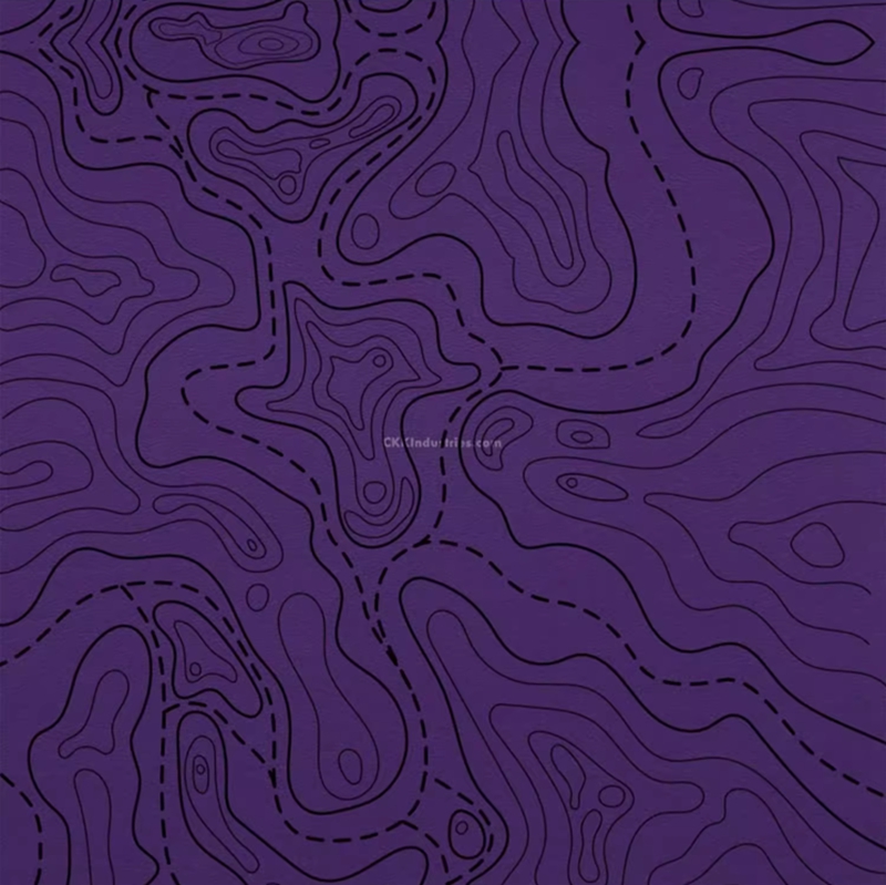 Kydex Sheet Thermoplastic Purple Map Pattern for DIY Sheath