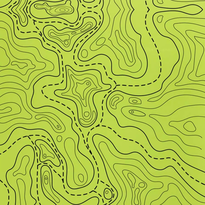 Kydex Sheet Thermoplastic Fluorescent Green Map Pattern for DIY Sheath