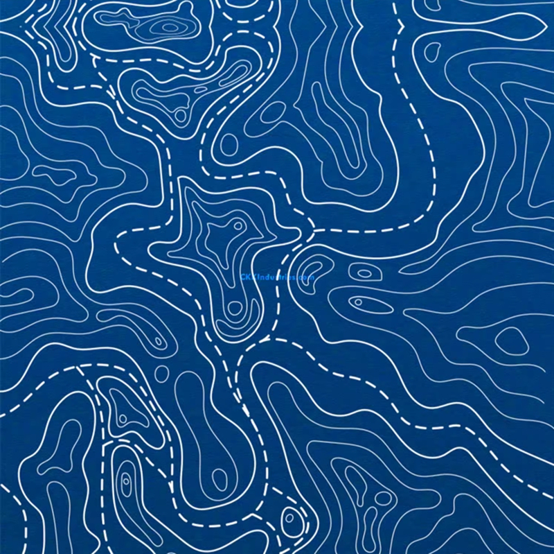 Kydex Sheet Thermoplastic Blue Map Pattern for DIY Sheath