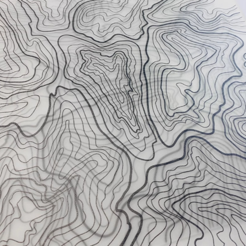 Kydex Sheet Thermoplastic Transparent Map Pattern for DIY Sheath