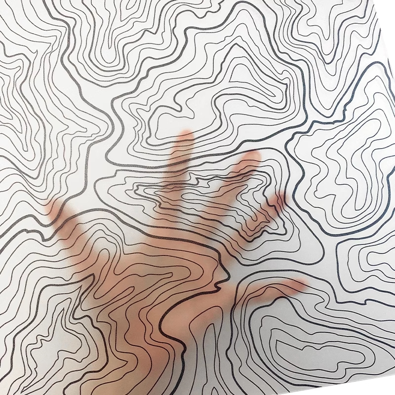 Kydex Sheet Thermoplastic Transparent Map Pattern for DIY Sheath