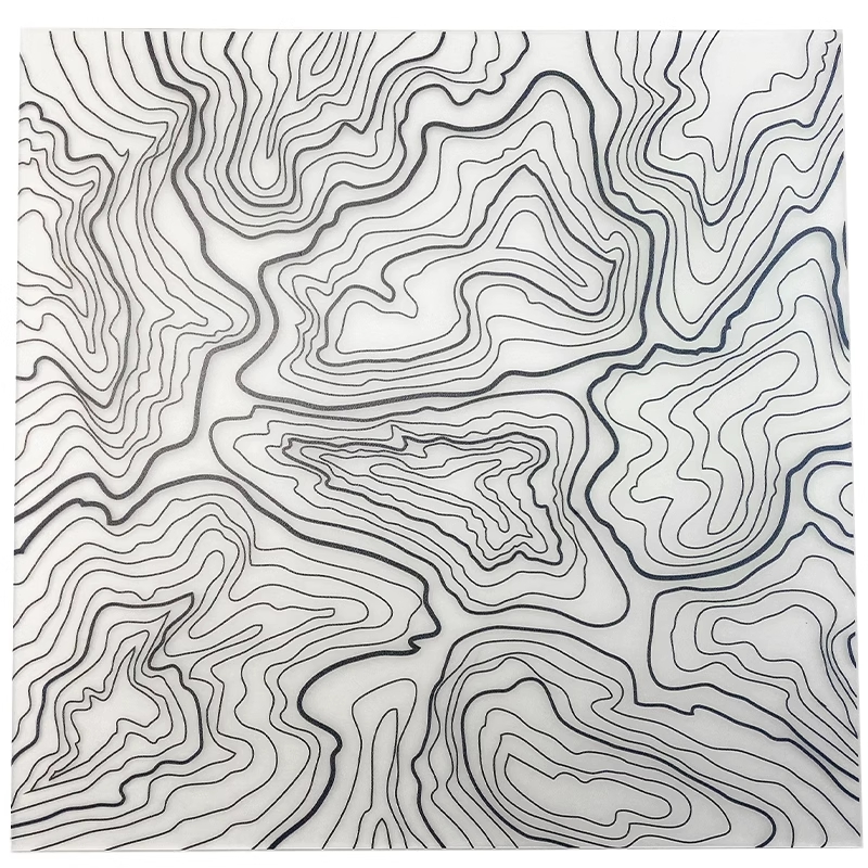 Kydex Sheet Thermoplastic Transparent Map Pattern for DIY Sheath