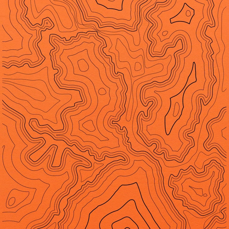 Kydex Sheet Thermoplastic Orange Map Pattern for DIY Sheath