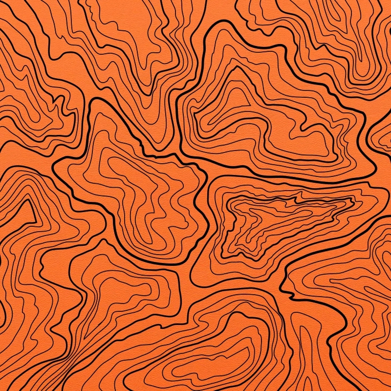 Kydex Sheet Thermoplastic Orange Map Pattern for DIY Sheath