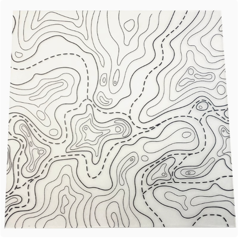 Kydex Sheet Thermoplastic Terrain Pattern Transparent Matte for DIY Sheath