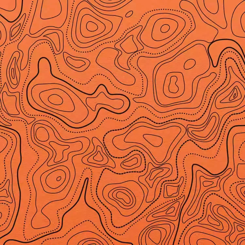 Kydex Sheet Thermoplastic Map Pattern Orange for DIY Sheath