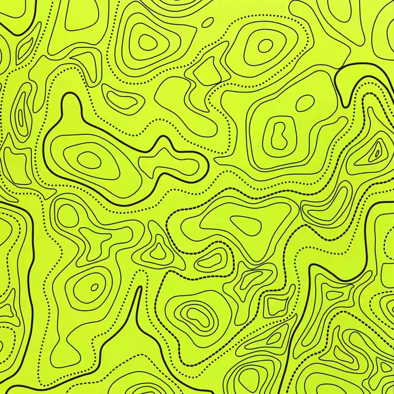 Kydex Sheet Thermoplastic Map Pattern Fluorescent Green for DIY Sheath