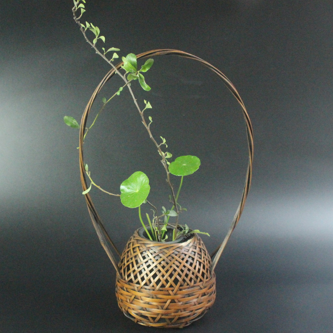 Handwoven Bamboo Flower Basket - Zen Style Home Decor