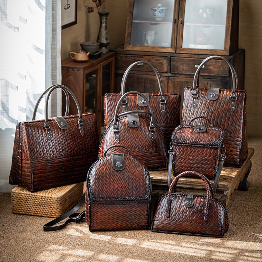 Stylish bamboo handbag, sustainable fashion accessory for women