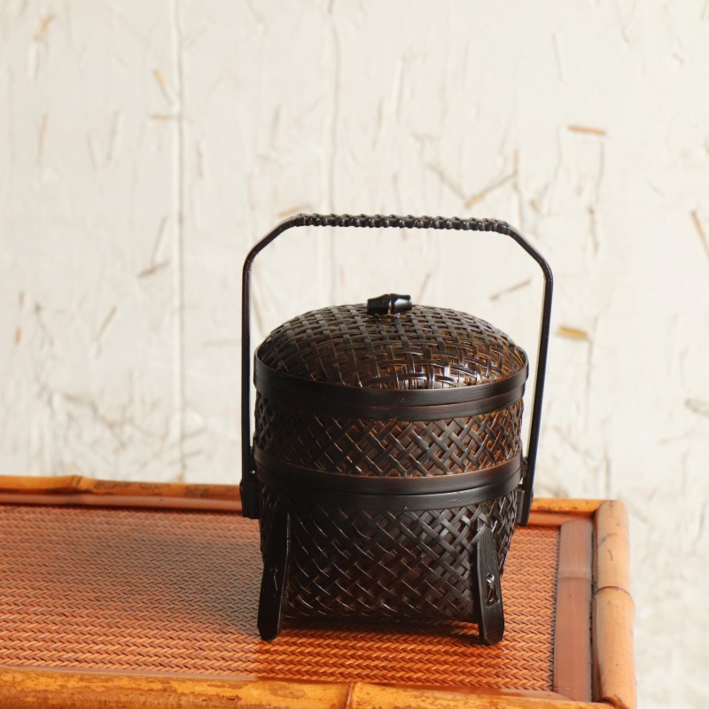 Bamboo Harmony Food Box -Dual Layer Snack Box