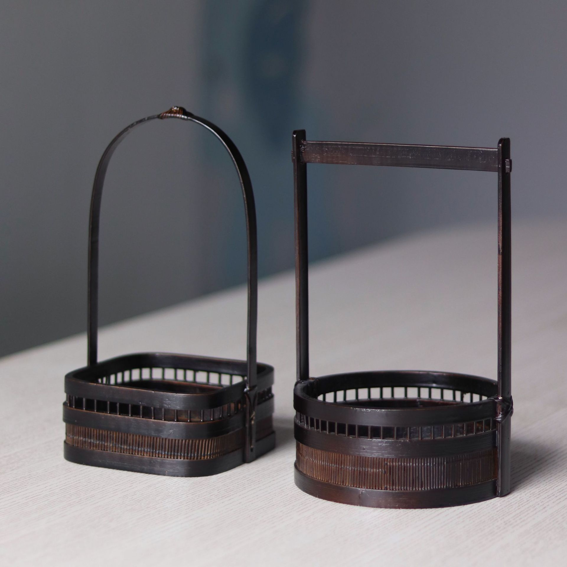 Handmade Bamboo Flower Basket - Zen Floral Vase