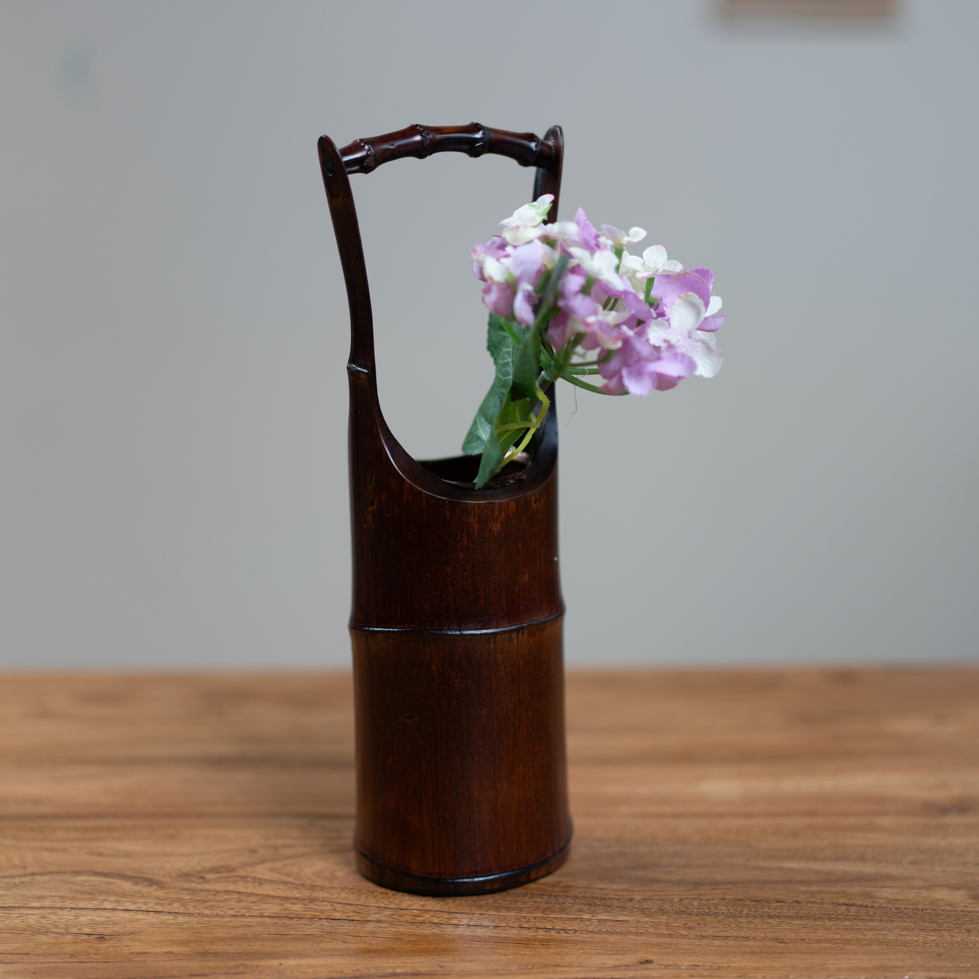 Handcrafted Bamboo Vase Collection - Rustic Traditional Floral Arrangements
