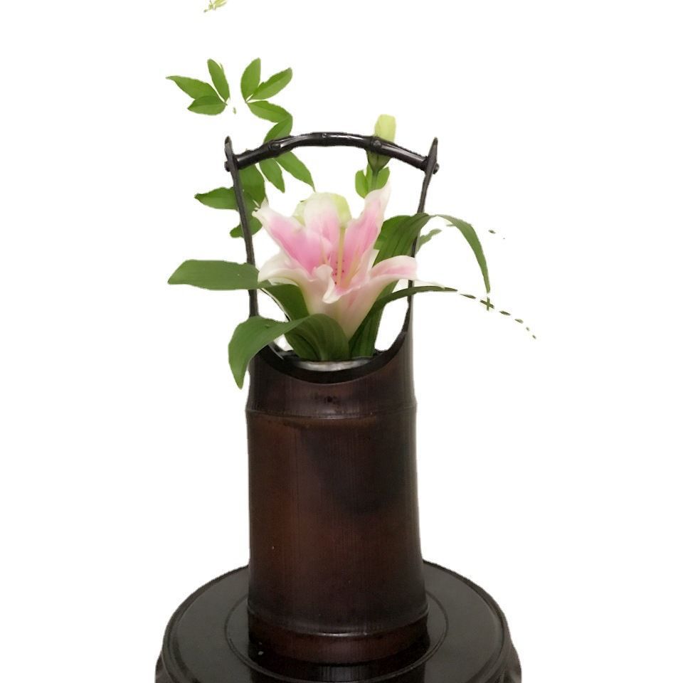 Handcrafted Bamboo Vase Collection - Rustic Traditional Floral Arrangements