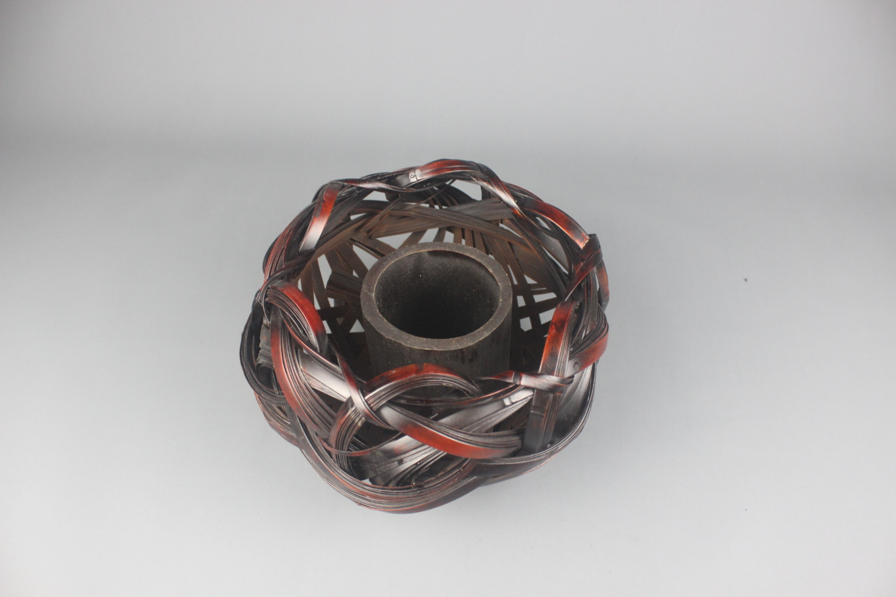 Handwoven Bamboo Flower Basket - Zen Tea Table Décor