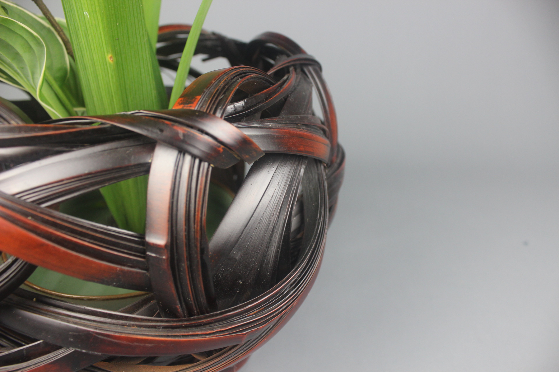 Handwoven Bamboo Flower Basket - Zen Tea Table Décor