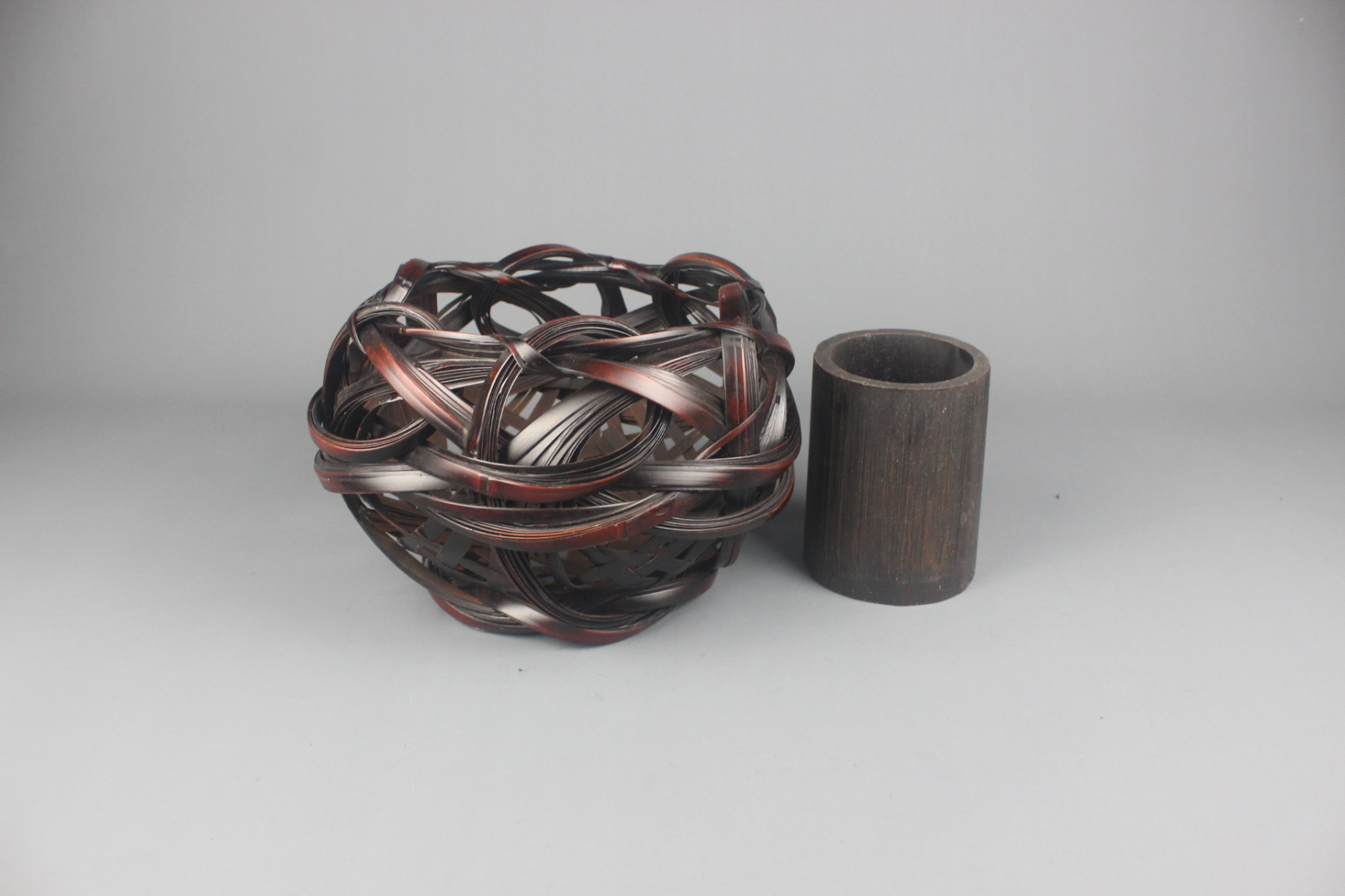 Handwoven Bamboo Flower Basket - Zen Tea Table Décor