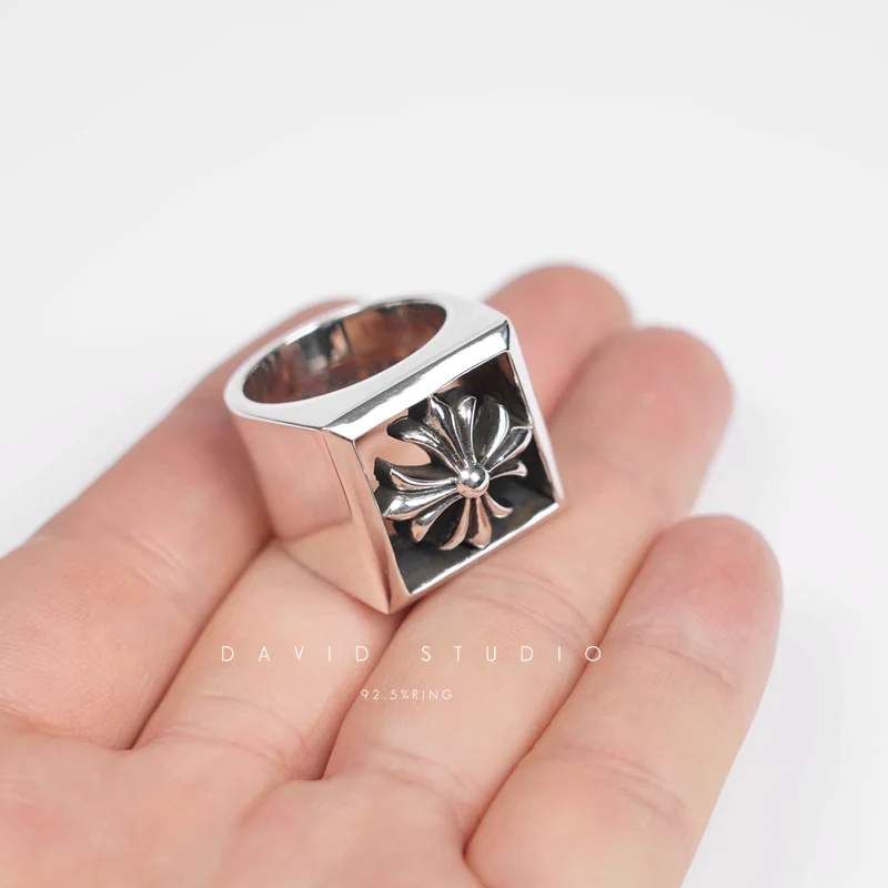 CHROME HEARTS SQUARE CH PLUS RING