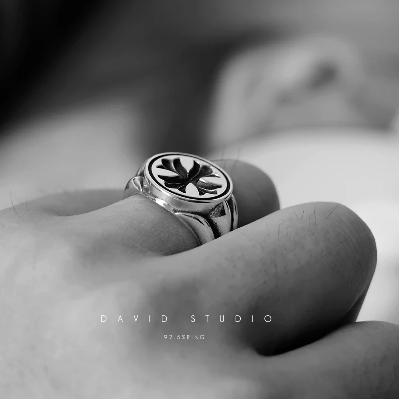 CHROME HEARTS CH PLUS CONCAVE SIGNET RING
