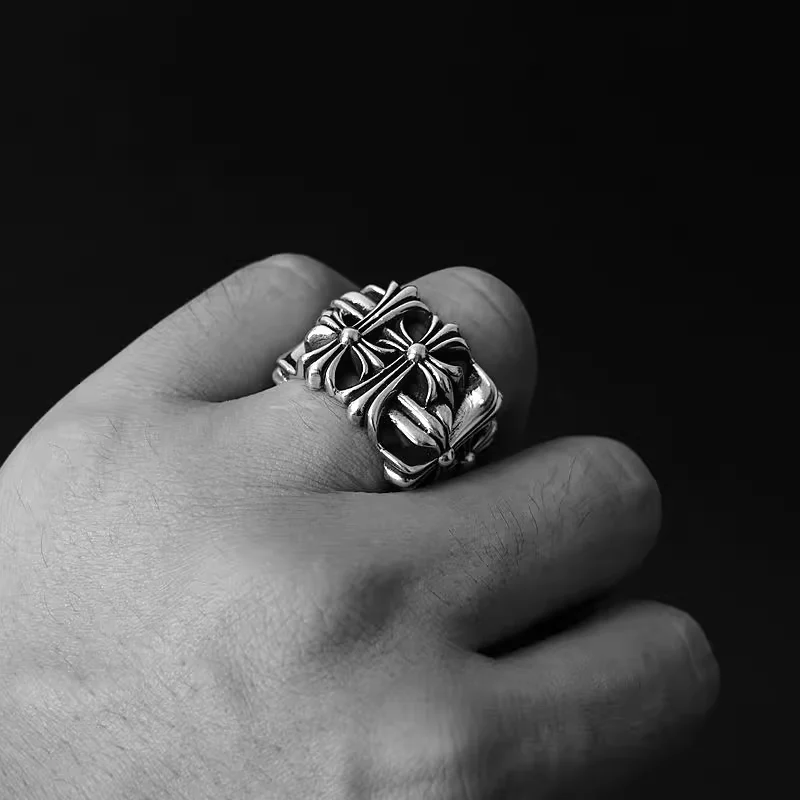 CHROME HEARTS SQUARE CEMETERY RING