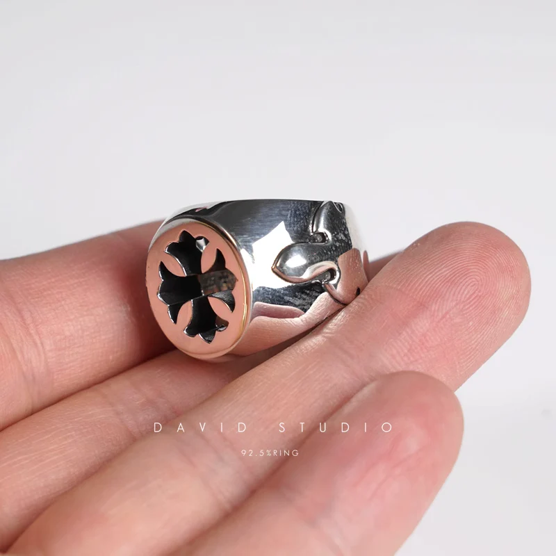 CHROME HEARTS CH PLUS DOUBLE FLEUR TAIL RING