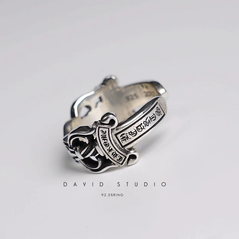 CHROME HEARTS DOUBLE DAGGER RING