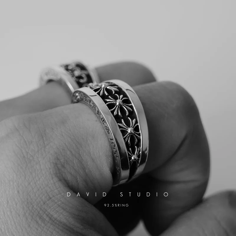 CHROME HEARTS V-CH PLUS/BS FLEUR RING