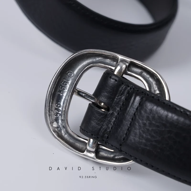 GUNSLINGER BUCKLE COWHIDE LEATHER BELT
