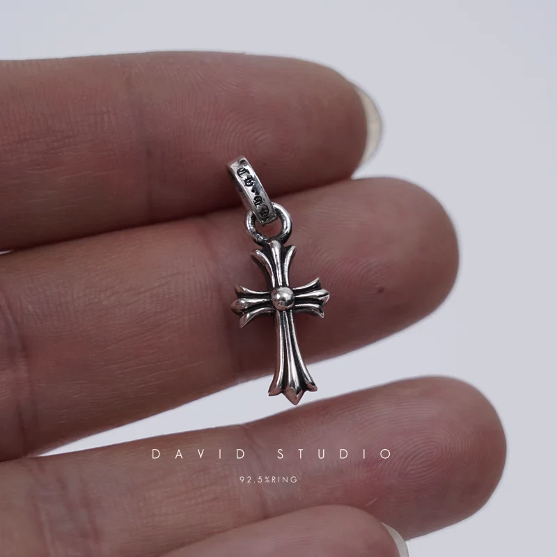 CHROME HEARTS CROSS BABYFAT DROP EARRINGS