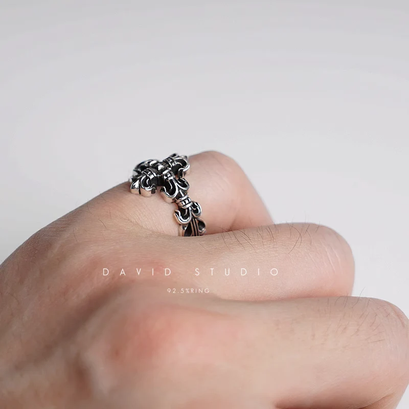 CHROME HEARTS FILIGREE CROSS RING