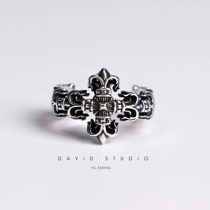 CHROME HEARTS FILIGREE CROSS RING