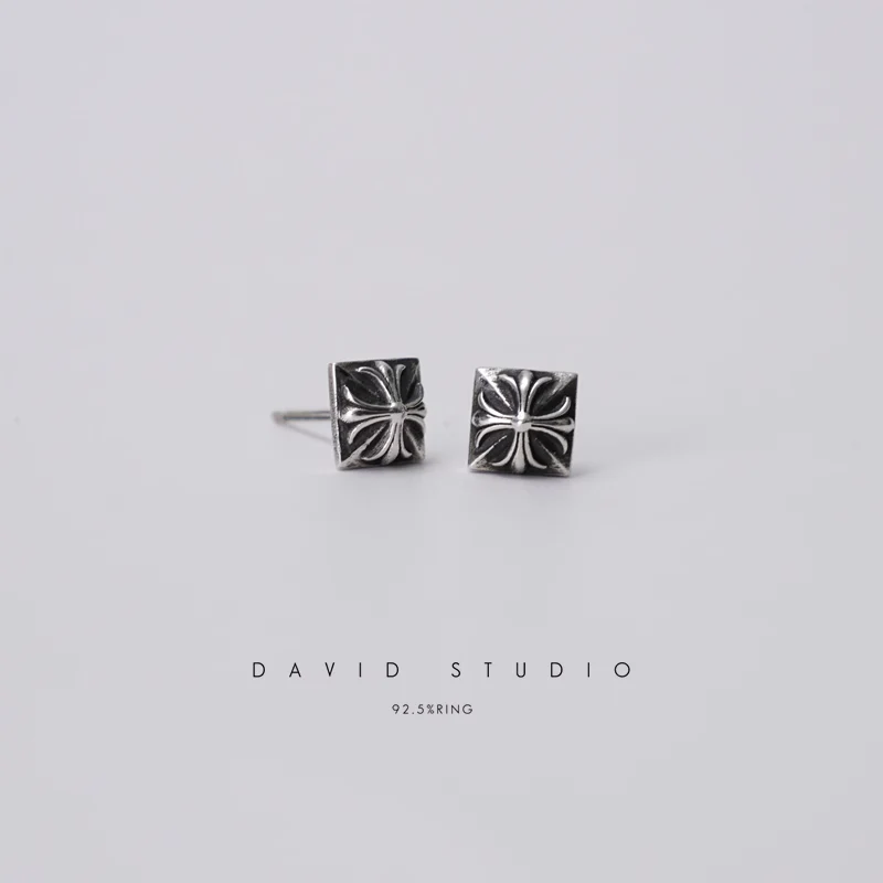 CHROME HEARTS PYRAMID PLUS STUD EARRINGS